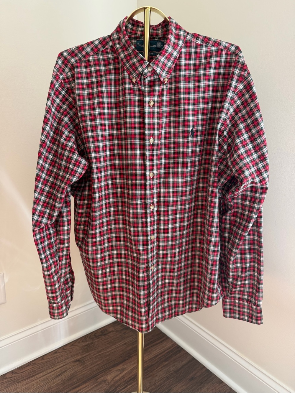 Ralph Lauren Men’s Red Plaid Button Down XL